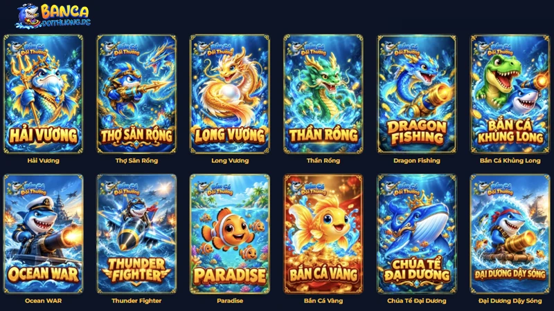 Kho game bắn cá đa dạng